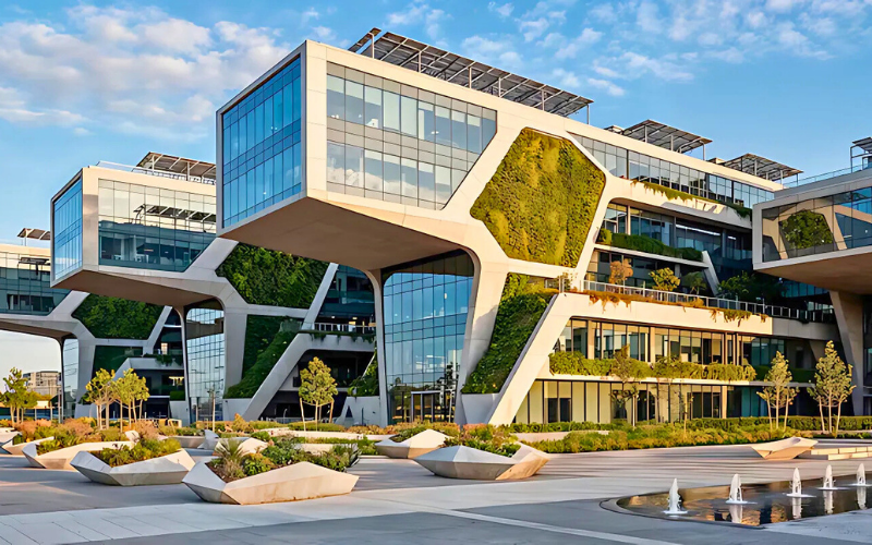 Khuôn viên trường đại học hiện đại tại Úc, điểm đến du học 2025 cho sinh viên Việt Nam. Úc nổi bật với môi trường sống thân thiện, chính sách định cư hấp dẫn và nhiều cơ hội học bổng.